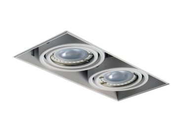 Zuma Line Oneon DL50-2 - spot à encastrer avec hauteur de surface réglable - 189 x 88 mm, 191 x 89 mm taille d'encastrement - blanc