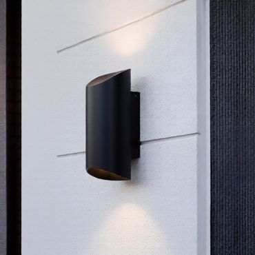 Nova Luce Nocta - applique murale extérieure - 9,6 x 24 x 10 cm - 9W LED inclus - IP54 - anthracite foncé