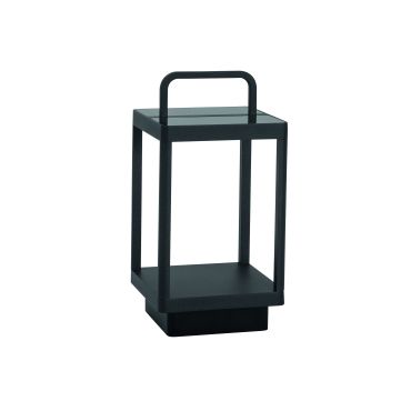 Nova Luce Bali - lampadaire solaire portable avec port USB - 36 cm - 2W dimmable LED inclus - IP65 - anthracite