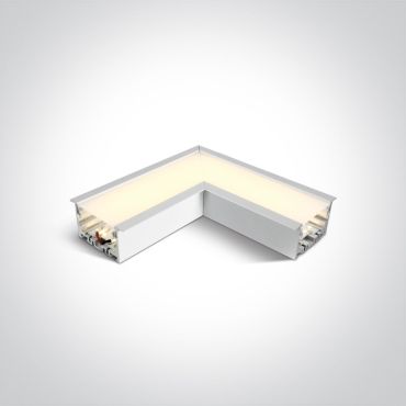 ONE Light Recessed LED Linear Profiles - angle pour 38152R - 16,4 × 7 × 6 cm - 8W LED inclus - blanc - température de couleur réglable du blanc chaud au blanc froid