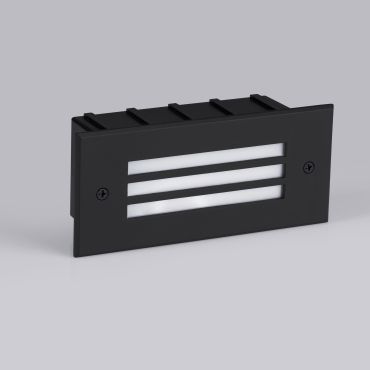 Nova Luce Off - applique encastrée - 17 x 7,6 x 5,3 cm - 4W LED inclus - IP65 - noir sablé