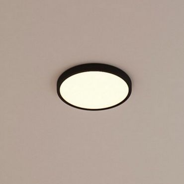 Nordlux Oja Smart - plafonnier - Ø 29 x 2,3 cm - 15W - fonction de gradation via app - 2700-6500K - noir