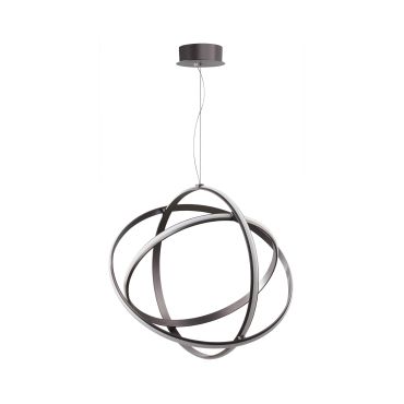 Nova Luce Pertone - lampe suspendue - Ø 70 x 150 cm - 63W LED dimmable inclus - noir violet