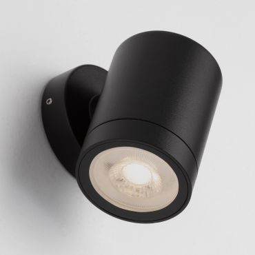 Nova Luce Vilua - applique murale d'extérieur - Ø 6 x 9,7 cm - IP54 - noir
