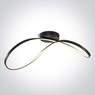 ONE Light Décoratif - plafonnier - 70 x 32 x 27 cm - 40W LED dimmable inclus - noir
