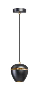 ETH Claire - suspension - Ø 15 x 200 cm - noir et laiton
