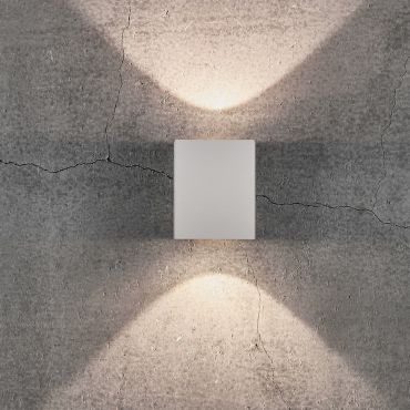 Nordlux Canto Kubi 2 - applique murale extérieure - 8,7 x 10,4 cm - 2 x 6W LED inclus - IP44 - blanc