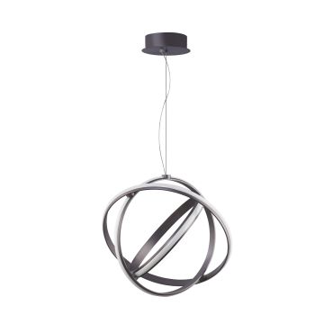 Nova Luce Pertone - lampe suspendue - Ø 50 x 150 cm - 53W LED dimmable inclus - noir violet