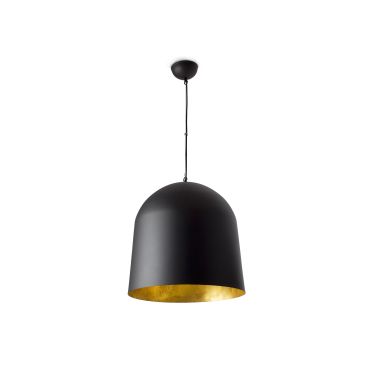 Faro Crater - lampe suspendue - Ø 45,5 x 49 cm - noir et or