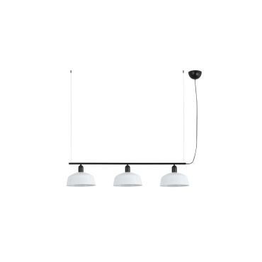 Faro Tatawin M - suspension - 100 x 25 x 210 cm - noir satiné et blanc brillant