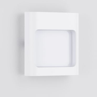 Nova Luce Tall - applique murale extérieure - 12,5 x 13,5 x 4 cm - 9W LED inclus - IP54 - blanc sablé