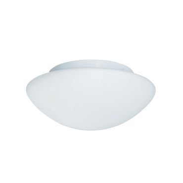 Searchlight Bathroom Flush - plafonnier de salle de bains - Ø 35 x 11,5 cm - IP44 - blanc opale