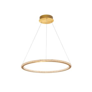 Nova Luce Cilion - lampe suspendue - Ø 60 x 150 cm - 48W LED dimmable inclus - laiton doré