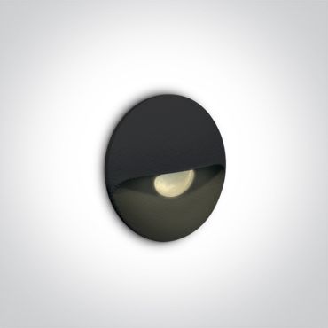 ONE Light Indoor Decorative Wall Recessed - applique murale encastrée - Ø 2,5 x 3,5 cm - 1W dimmable LED inclus - noir