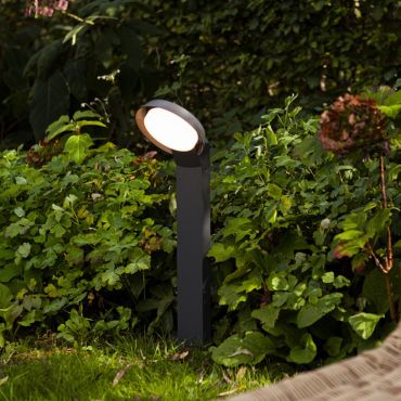 Lutec Polo - lampe de jardin - 18 x 16,2 x 65 cm - 15W LED inclus - IP54 - anthracite