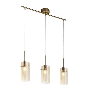 Searchlight Duo III - lampe suspendue - 71 x 13 x 130 cm - bronze et champagne