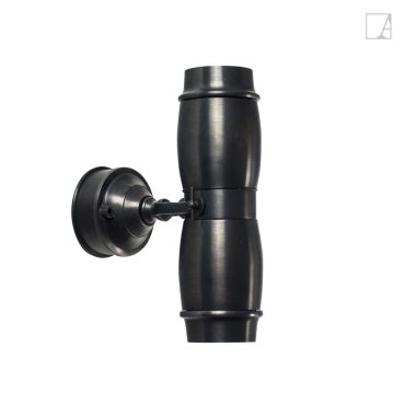 Authentage Micro Up &amp; Down on Round Base - applique murale - 7 x 18 x 23 cm - IP55 - bronze