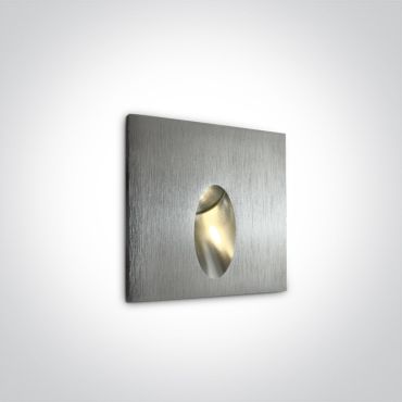 ONE Light Indoor/Outdoor Dark Light Wall Recessed - applique murale encastrée - 7 x 4,5 x 7 cm - 3W LED inclus - IP54 - aluminium