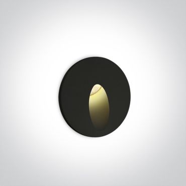 ONE Light Indoor/Outdoor Dark Light Wall Recessed - applique murale encastrée - Ø 62,5 x 4,5 cm - 3W LED inclus - IP54 - noir
