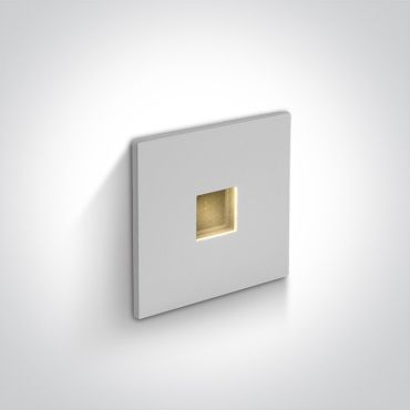 ONE Light Indoor/outdoor Decorative Wall Recessed - applique murale encastrée - 3,7 x 3,7 x 2,2 cm - 1W LED inclus - IP54 - blanc