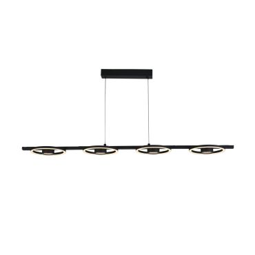 Searchlight Space - lampe suspendue - 120 x 120 cm - 36W LED inclus - noir