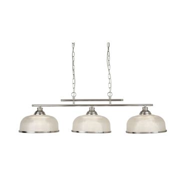 Searchlight Bistro II - lampe suspendue - 99 x 27 x 80 cm - argent satiné