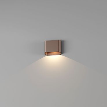 Artdelight Diaz 1L - applique murale - 14,5 x 12 x 3,8 cm - 6W LED inclus - IP54 - bronze brossé