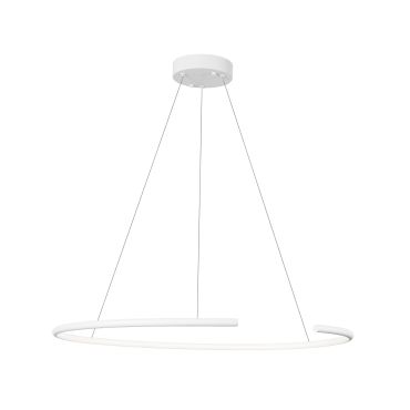 Nova Luce Breda - lampe suspendue - Ø 70 x 200 cm - 30W LED inclus - blanc sable