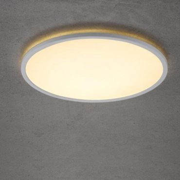 Nordlux Smart Oja - plafonnier - éclairage intelligent - Ø 60 x 2,3 cm - 30W LED inclus - 2700K-6500K - blanc
