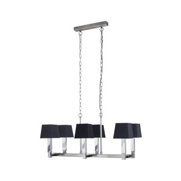 Searchlight Buckingham - lustre - 80 x 30 x 150 cm - noir