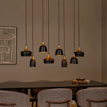 Lucide Chayanne - lampe suspendue - 125 x 35 x 156,5 cm - noir