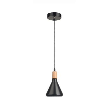 Nova Luce Venanzio - lampe suspendue - Ø 12,5 x 120 cm - noir