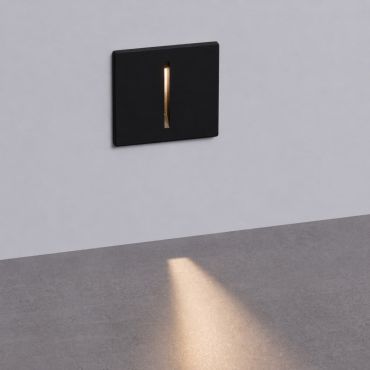 Nova Luce Aizen - applique encastrée - 7 x 6,5 x 5,6 cm - 3W LED inclus - IP65 - anthracite foncé