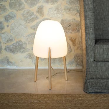 New Garden Rocket 70 - lampadaire rechargeable avec panneau solaire - Ø43 x 70 cm - 2,8W LED dimmable inclus - IP65 - blanc