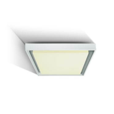 ONE Light Outdoor Project - plafonnier extérieur - 34 x 34 x 5 cm - 30W LED inclus - IP54 - blanc