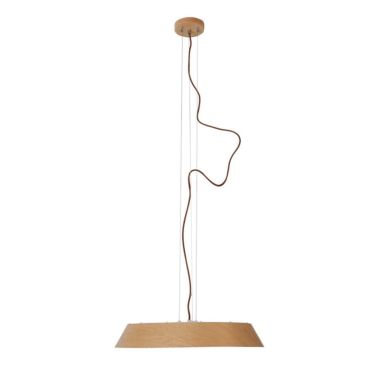 Maxlight Tamago - lampe suspendue - Ø 52 x 150 cm - 40W LED inclus - brun clair