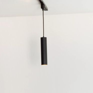 Lucide Track Floris Lampe suspendue - Système de rail monophasé - Ø 5,6 x 155 cm - Noir
