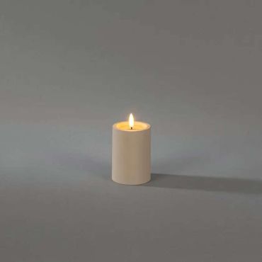 Konstsmide - Bougie à LED sur batterie avec flamme vacillante - Ø 7 x 10 cm - IP44 - beige
