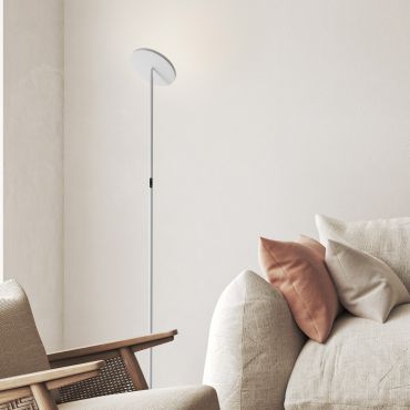 Nova Luce Sinkro - lampadaire - 25 x 180,6 cm - LED dimmable 30W incluse - blanc sable