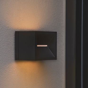 Nordlux Rivo - applique murale extérieure - 10 x 10 x 10 cm - 8W LED inclus - IP54 - noir