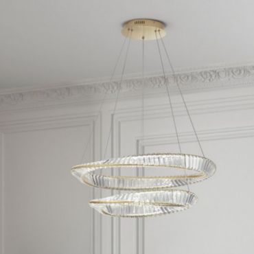 Nova Luce Aurelia - suspension - Ø 80 x 150 cm - 72W LED dimmable inclus - or
