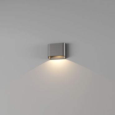 Artdelight Diaz 1L - applique murale - 14,5 x 12 x 3,8 cm - 6W LED inclus - IP54 - métal brossé