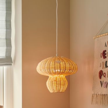 Nordlux Allie - lampe suspendue - Ø 30 x 237,9 cm - rotin