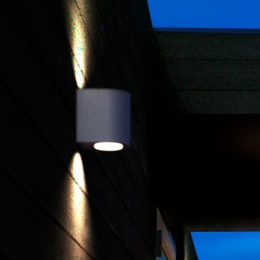 Nordlux Canto 2 - applique murale extérieure - 8,7 x 10,4 cm - 2 x 6W LED inclus - IP44 - gris