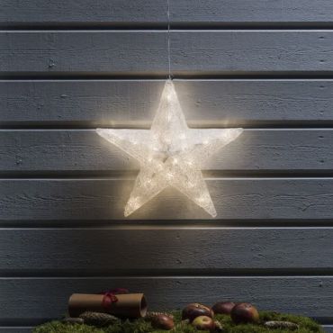 Konstsmide Lumières de Noël - étoile - 40 x 10 x 40 cm - IP44 - transparent