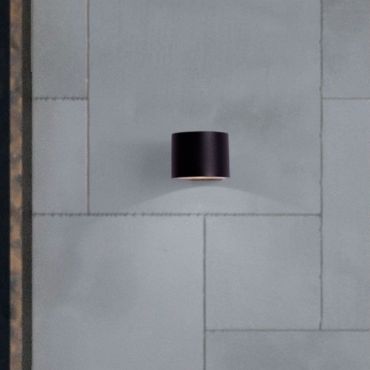 Nova Luce Beta - applique murale extérieure - Ø 9 x 6,8 x 11 cm - 8W LED inclus - IP54 - noir sablé