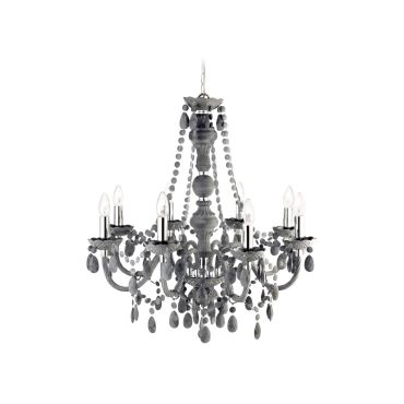 Searchlight Marie Therese - lustre - Ø 74 x 150 cm - gris anthracite
