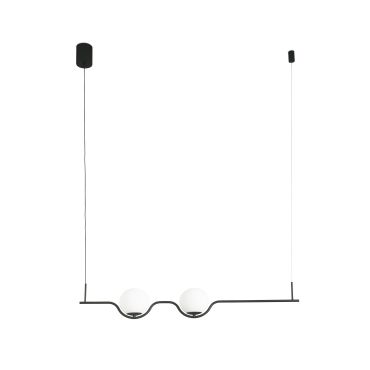 Faro Le Vita - lampe suspendue - 103 x 8 x 18 cm - 13W LED inclus - noir mat