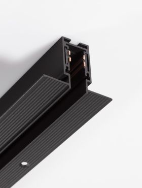 Nova Luce Ultra Slim - rail magnétique encastré sans garniture - 100 cm - noir