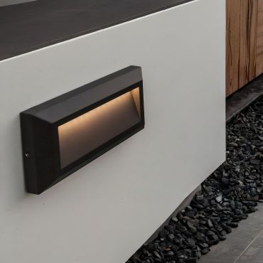 Lutec Helena I - applique d'extérieur - 23 x 3 x 10 cm - 11W LED inclus - IP54 - gris foncé